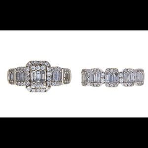 *Sale Pending* 14k White Gold Baguette Cut Bridal